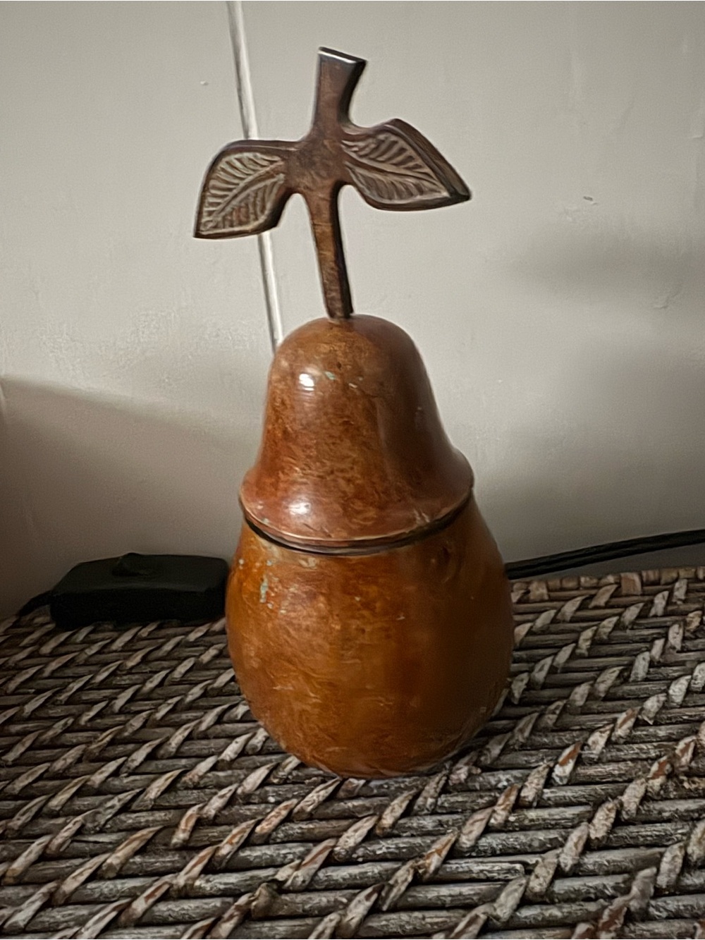 Metal Brown Pear-Shaped Decorative Candle Holder